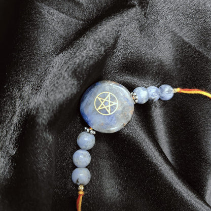 Lapis Lazuli Crystal Rakhi | Healing Gemstone Rakhi for Wisdom & Protection