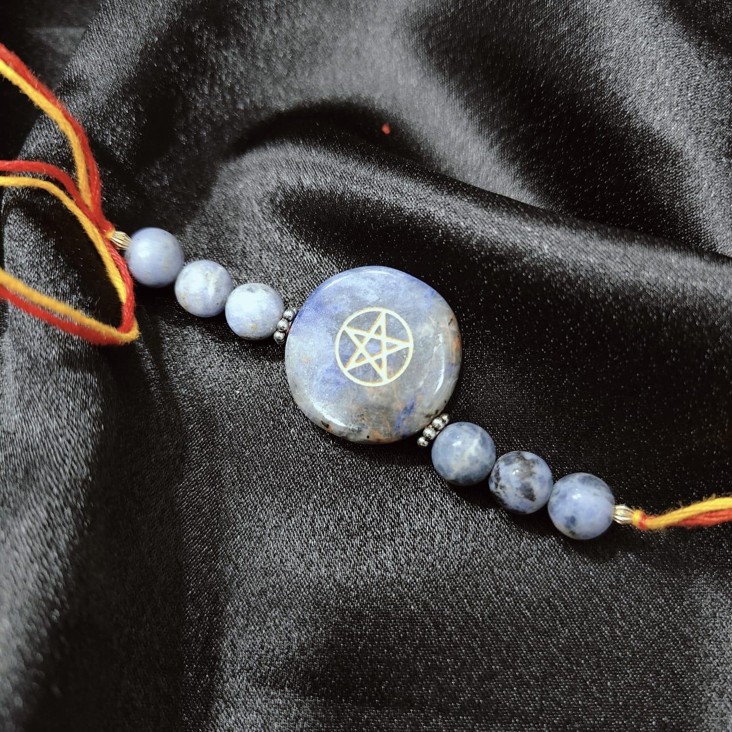 Lapis Lazuli Crystal Rakhi | Healing Gemstone Rakhi for Wisdom & Protection