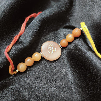 Carnelian Crystal Rakhi | Energizing Gemstone Rakhi for Courage & Vitality