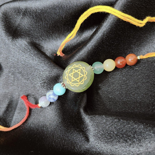 Seven Chakra Authentic Crystal Rakhi | Balance & Harmony Rakhi for Spiritual Healing