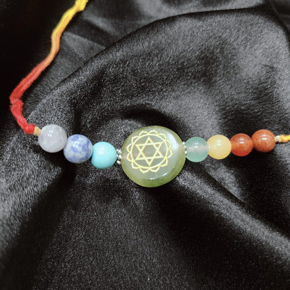 Seven Chakra Authentic Crystal Rakhi | Balance & Harmony Rakhi for Spiritual Healing