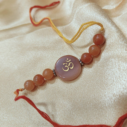 Carnelian Crystal Rakhi | Energizing Gemstone Rakhi for Courage & Vitality