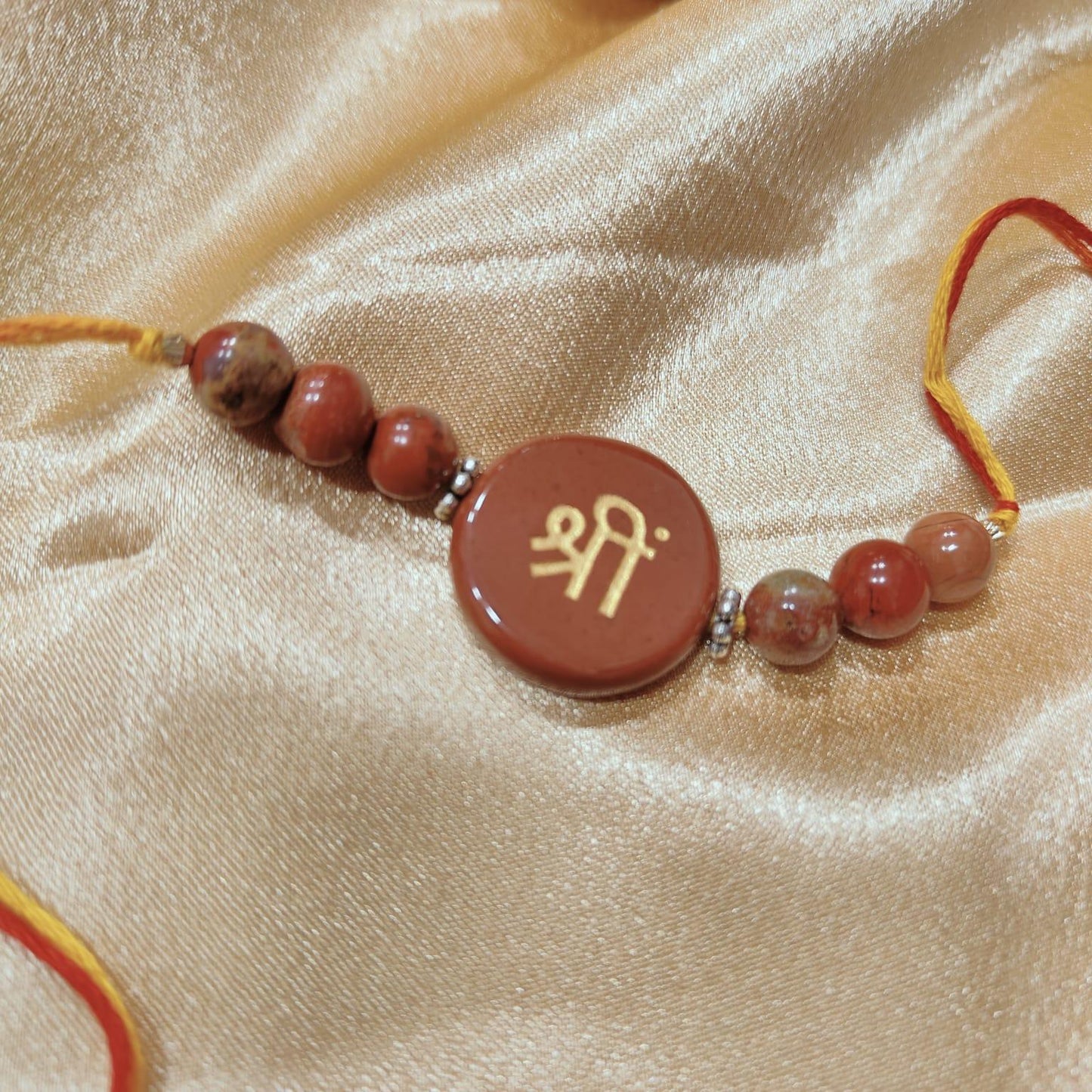 Red Jasper Crystal Rakhi | Energizing Gemstone Rakhi for Courage & Grounding