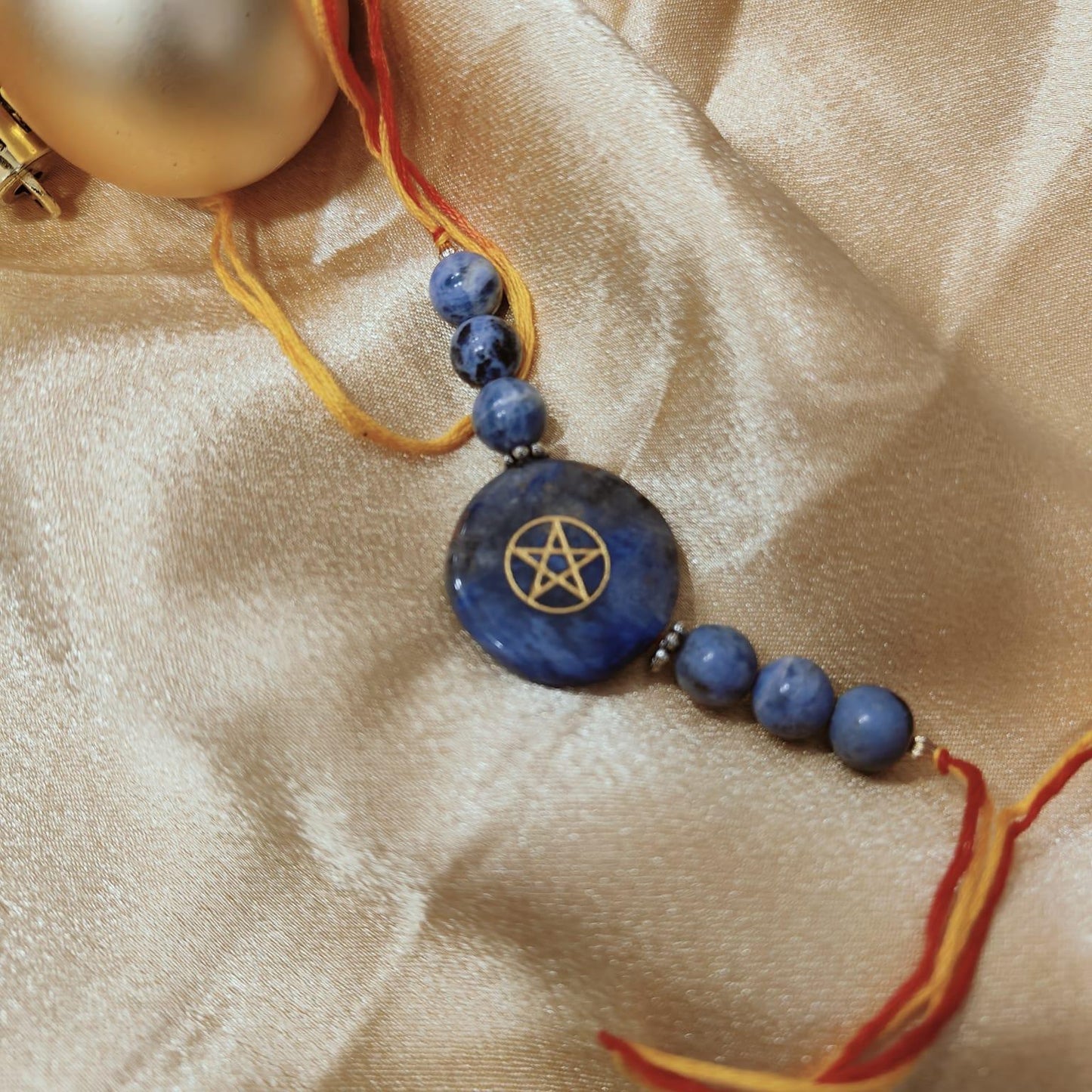 Lapis Lazuli Crystal Rakhi | Healing Gemstone Rakhi for Wisdom & Protection