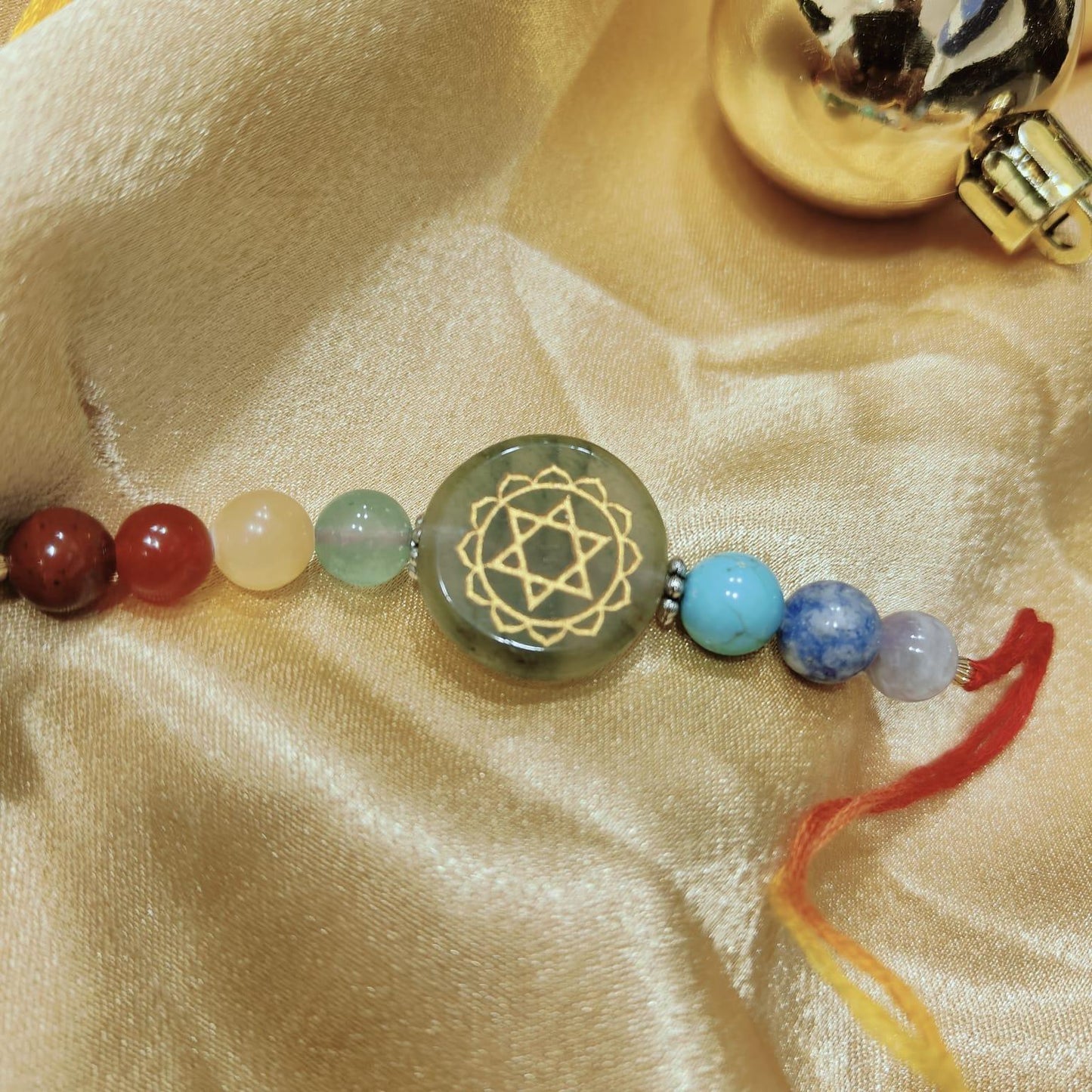 Seven Chakra Authentic Crystal Rakhi | Balance & Harmony Rakhi for Spiritual Healing