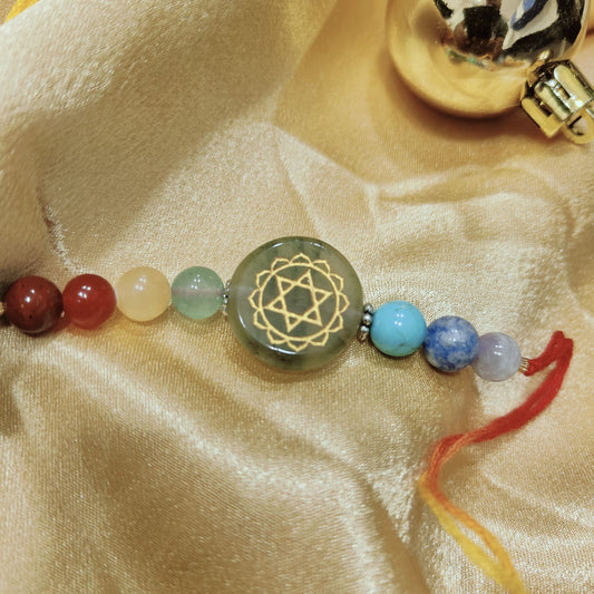 Seven Chakra Authentic Crystal Rakhi | Balance & Harmony Rakhi for Spiritual Healing