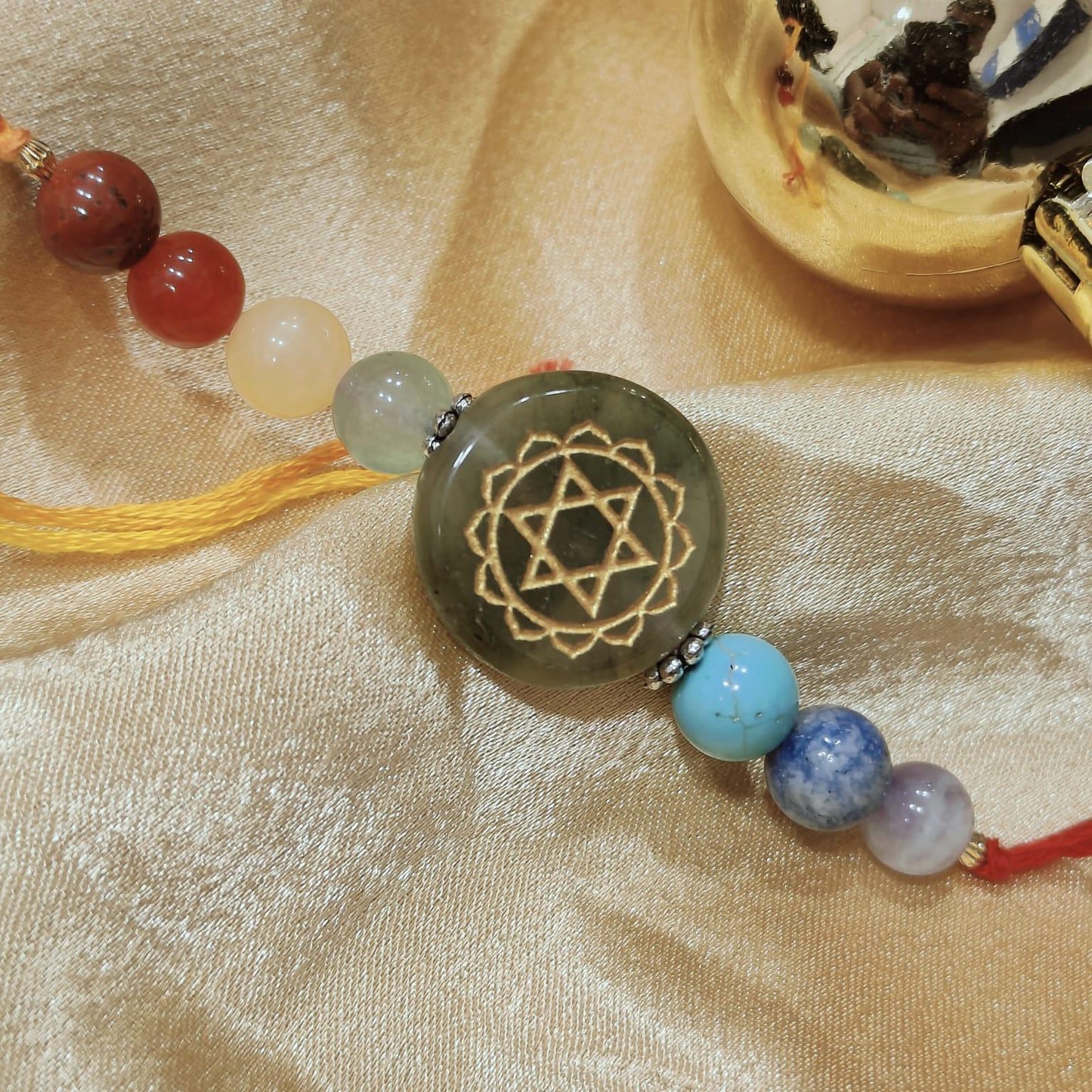 Seven Chakra Authentic Crystal Rakhi | Balance & Harmony Rakhi for Spiritual Healing