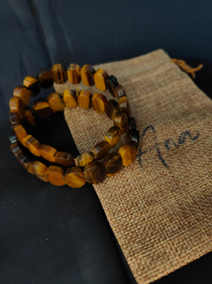 Tiger Eye Faceted Bracelet | Unleash Your Inner Strength with this Grounding Gemstone