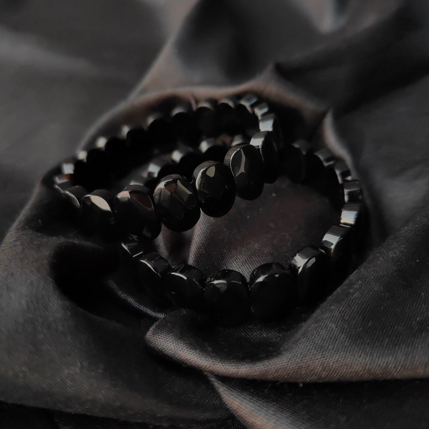 Black Obsidian Faceted Bracelet | Protection, Grounding & Sleek Style