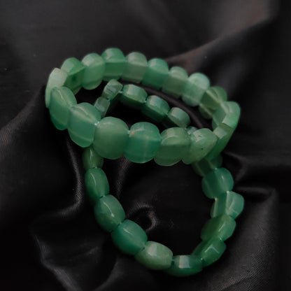 Green Aventurine Faceted Bracelet | Natural Gemstone for Luck, Prosperity & Everyday Elegance