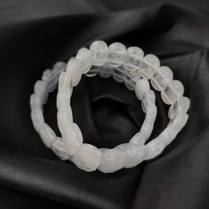 Clear Quartz Faceted Bracelet | Natural Gemstone for Amplified Clarity, Positivity & Style