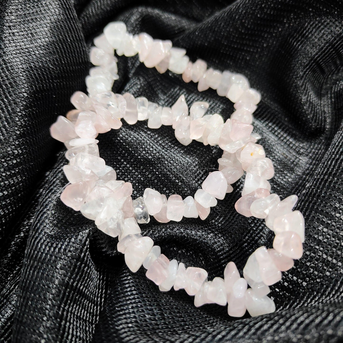 Rose Quartz Chip Bracelet: Genuine Gemstone for Love, Harmony & Everyday Elegance