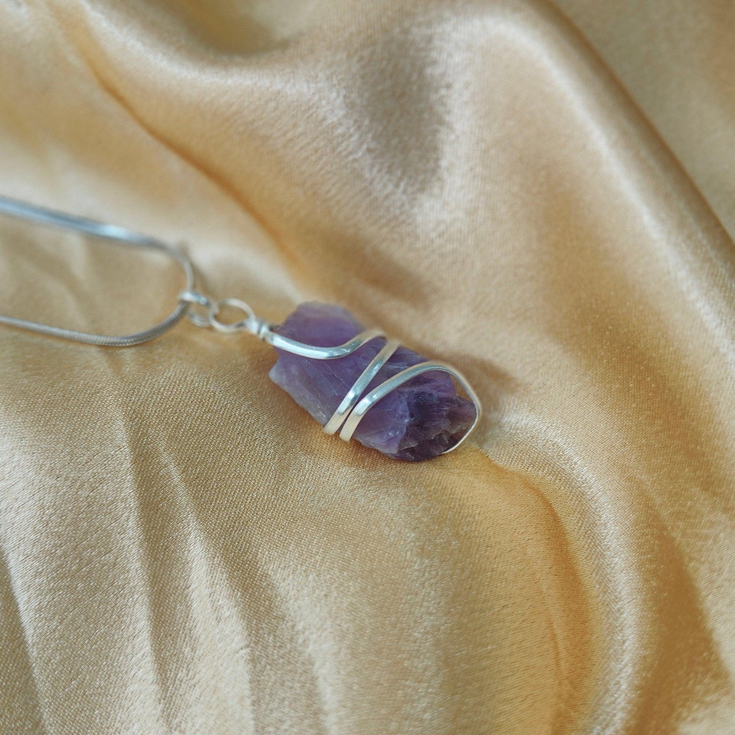 Amethyst Raw Crystal Pendant | Natural Healing Stone for Calm, Clarity & Spiritual Growth