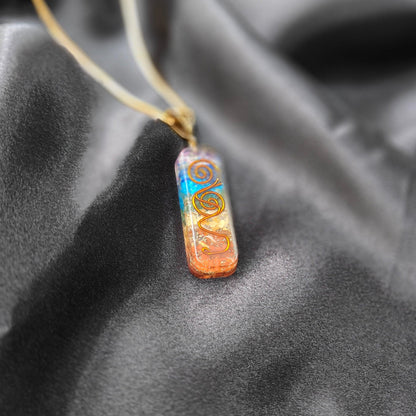 Seven Chakra Orgone Pendant | Energy Balancing, Healing & Positive Vibes Crystal Necklace