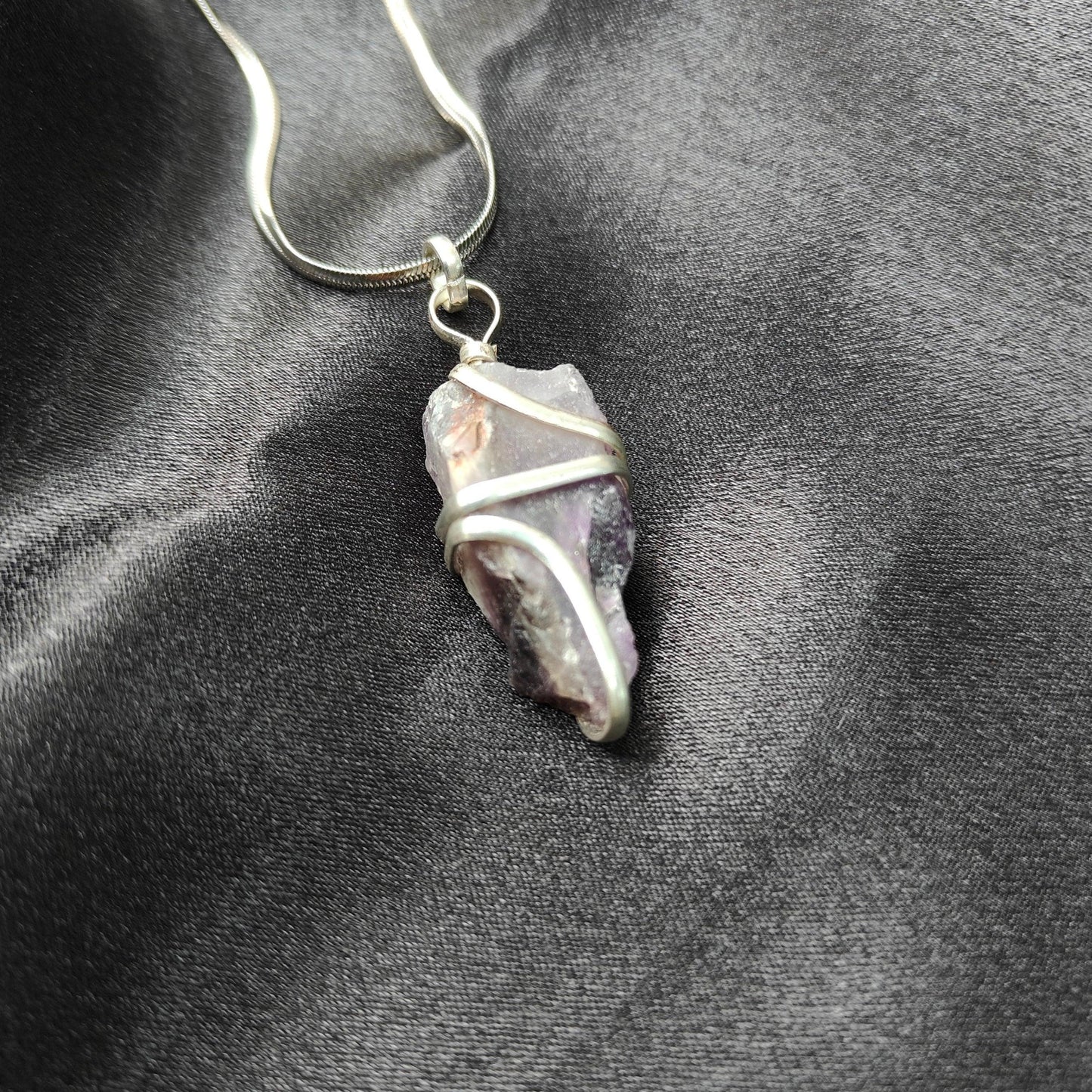 Amethyst Raw Crystal Pendant | Natural Healing Stone for Calm, Clarity & Spiritual Growth