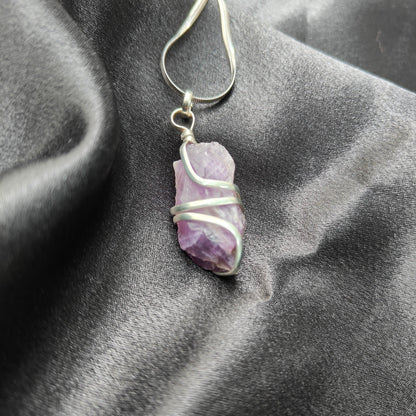 Amethyst Raw Crystal Pendant | Natural Healing Stone for Calm, Clarity & Spiritual Growth