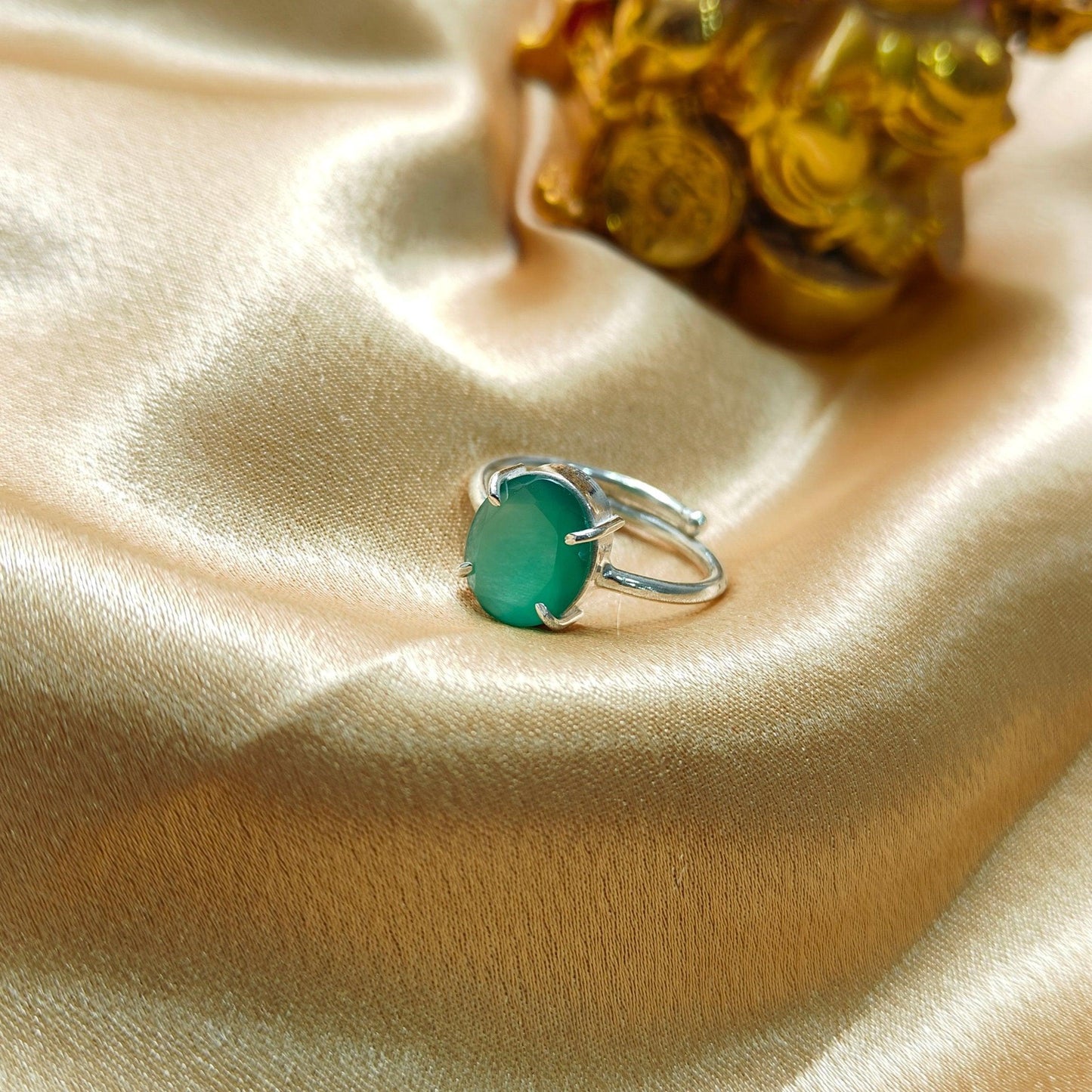 Green Jade Ring | Authentic Gemstone Jewelry for Prosperity & Elegance