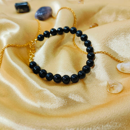 Black Obsidian Bracelet | Authentic Healing Crystal Jewelry for Protection, Grounding, and Energy Cleansing