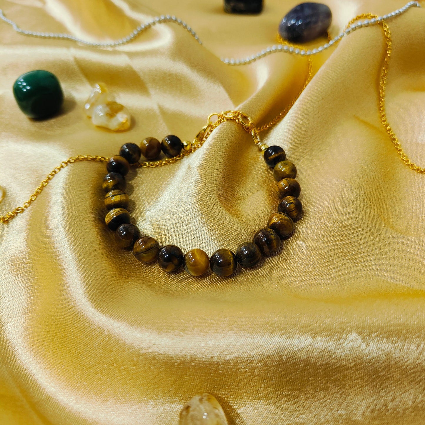 Tiger Eye Bracelet for Confidence and Protection | Authentic Healing Crystal Jewelry in India