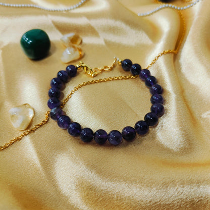 Amethyst Bracelet | Genuine Healing Crystal Jewelry for Calm, Focus, and Spiritual Balance