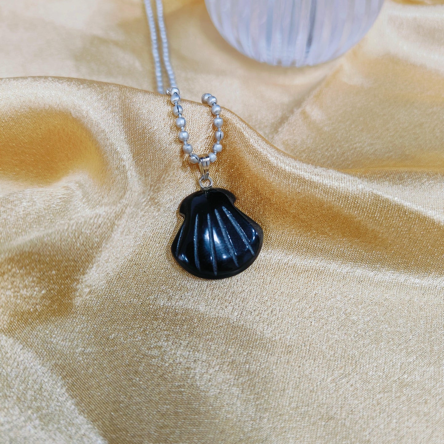 Black Obsidian Pendant | Authentic Healing Crystal for Protection and Energy Balance with Stainless Steel Chain