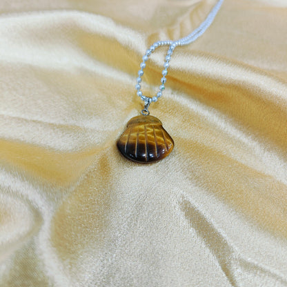 Tiger Eye Pendant | Authentic Healing Crystal Pendant for Protection, Confidence, and Grounding, with Durable Stainless Steel Chain