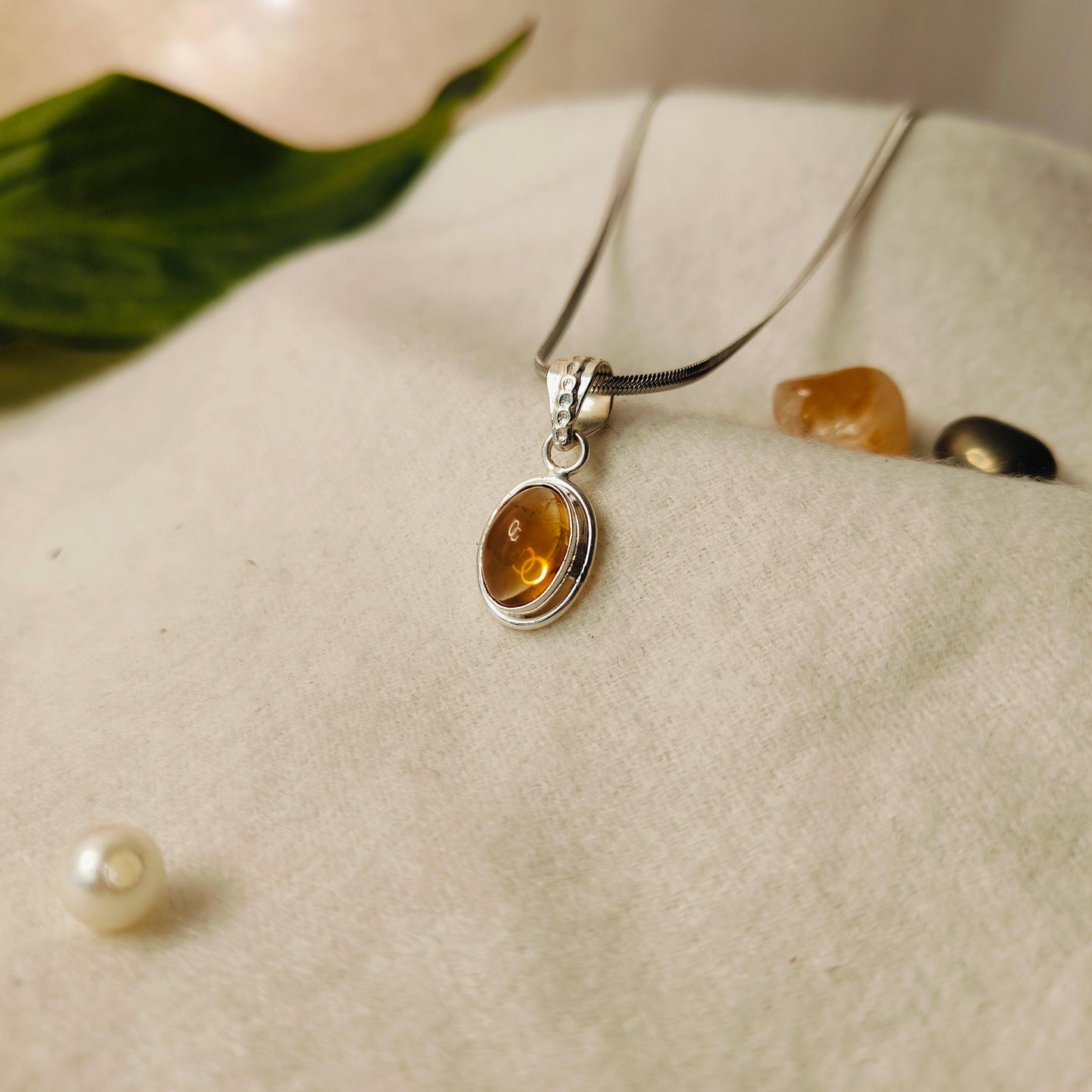 Radiant Citrine Pendant | Natural Healing Crystal for Abundance & Positivity