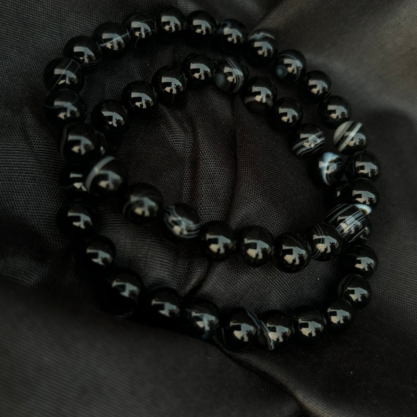 Sulemani Hakik Bracelet (Black Agate) | Natural Gemstone for Protection, Balance & Style