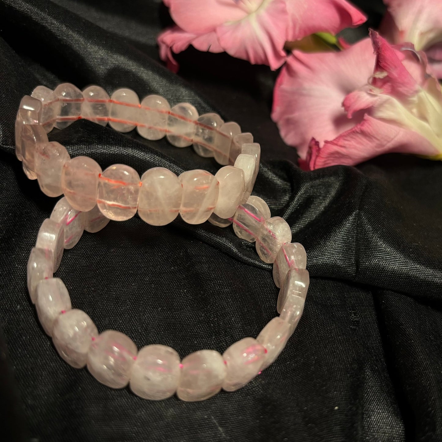 Rose Quartz Faceted Bracelet | Natural Gemstone for Love, Harmony & Beauty