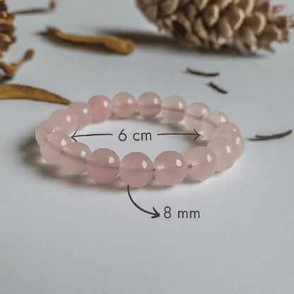 Rose Quartz Healing Crystal Bracelet | Natural Gemstone Jewelry for Love, Self-Care, and Positive Energy – Adjustable Chakra Bracelet for Women & Men