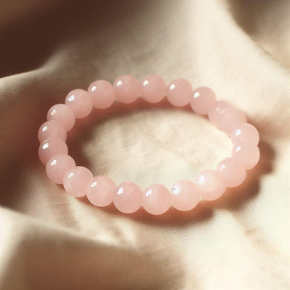 Rose Quartz Healing Crystal Bracelet | Natural Gemstone Jewelry for Love, Self-Care, and Positive Energy – Adjustable Chakra Bracelet for Women & Men